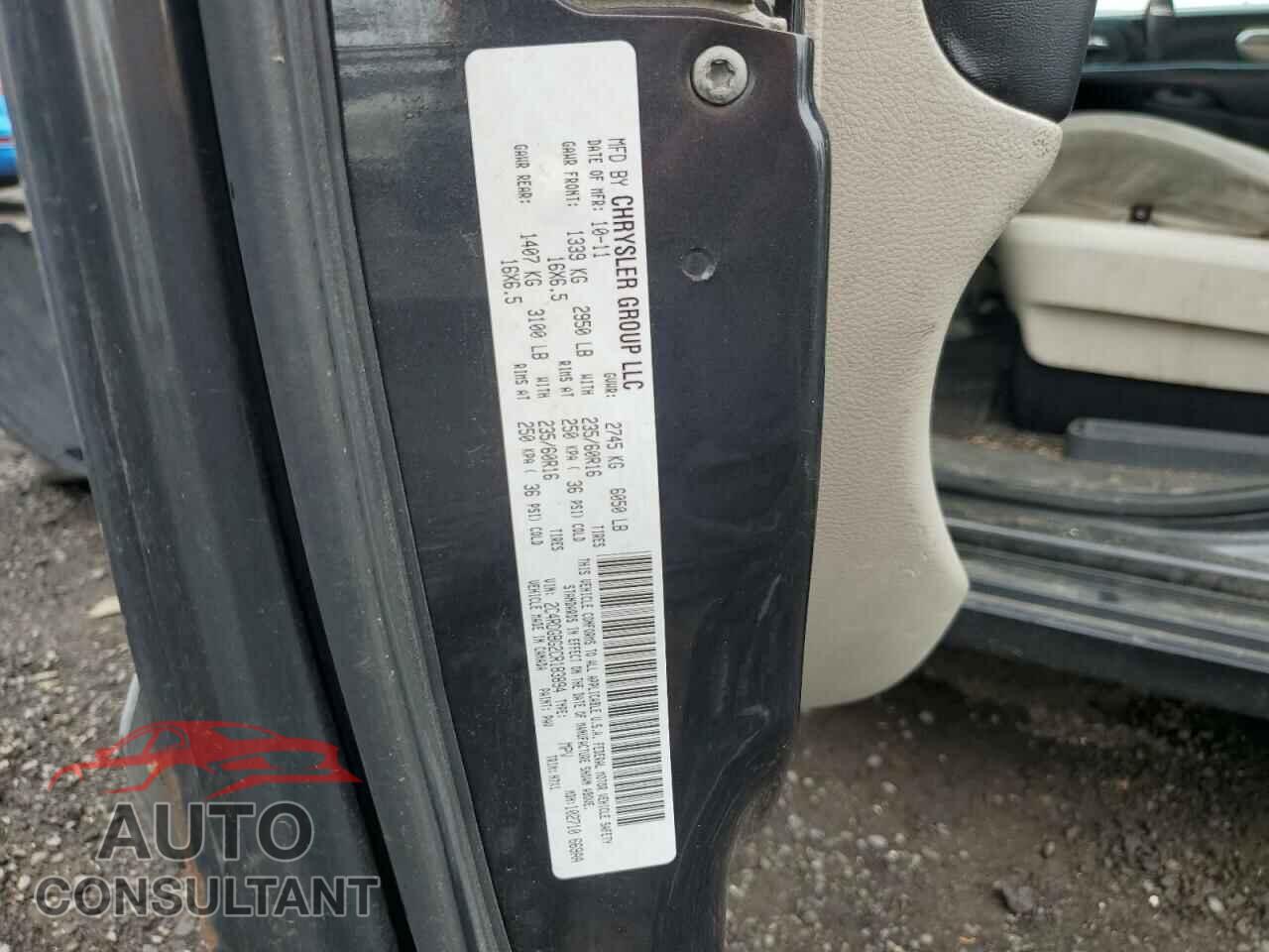 DODGE CARAVAN 2012 - 2C4RDGBG2CR183894