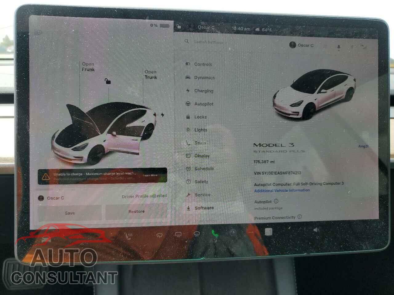 TESLA MODEL 3 2021 - 5YJ3E1EA5MF874213