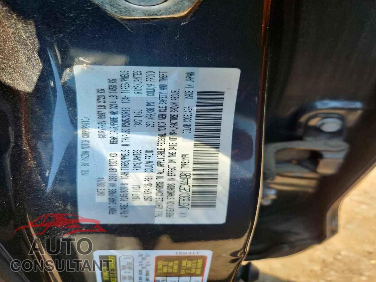 MAZDA CX-9 2014 - JM3TB3CV2E0444981