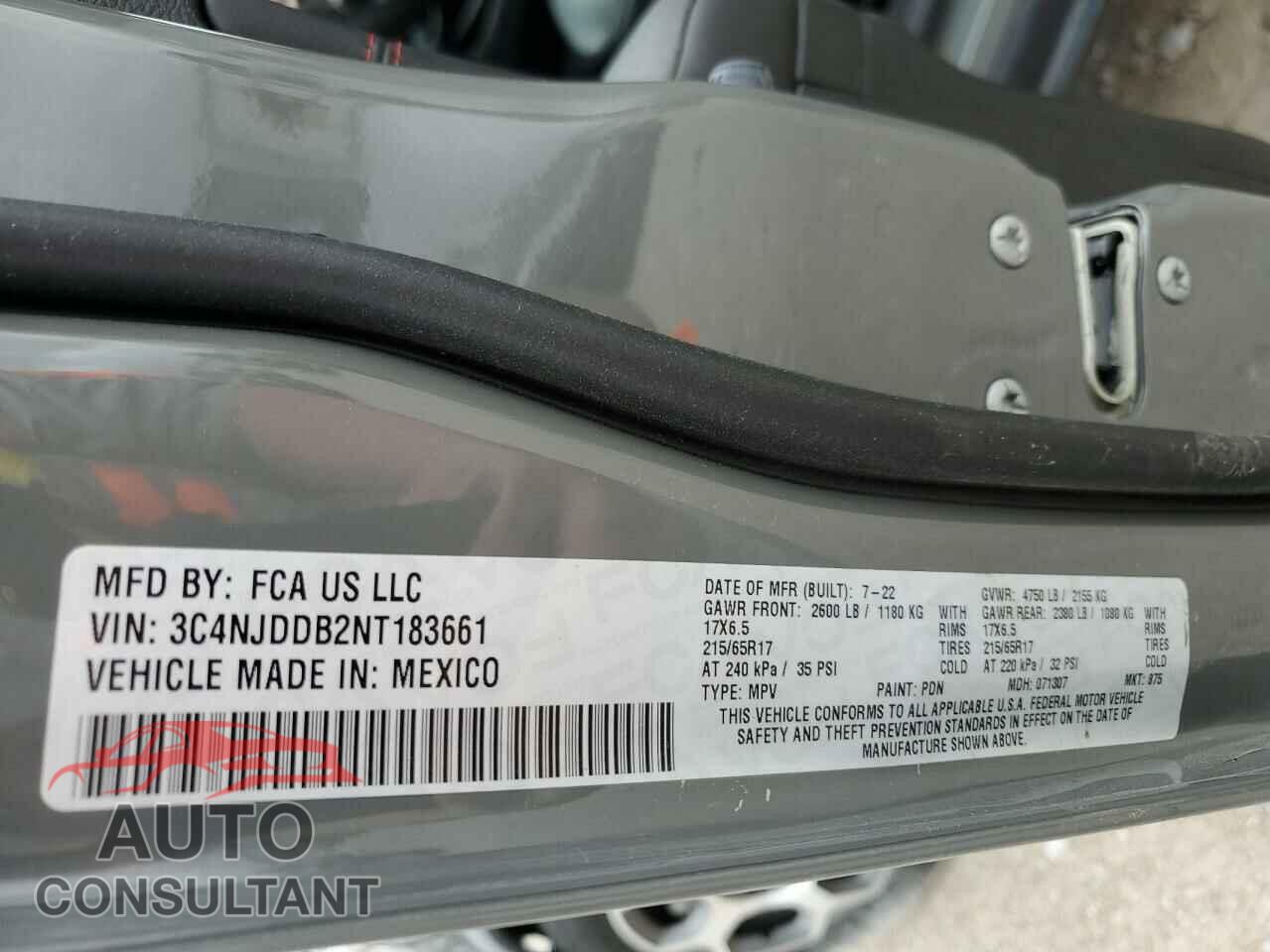 JEEP COMPASS 2022 - 3C4NJDDB2NT183661