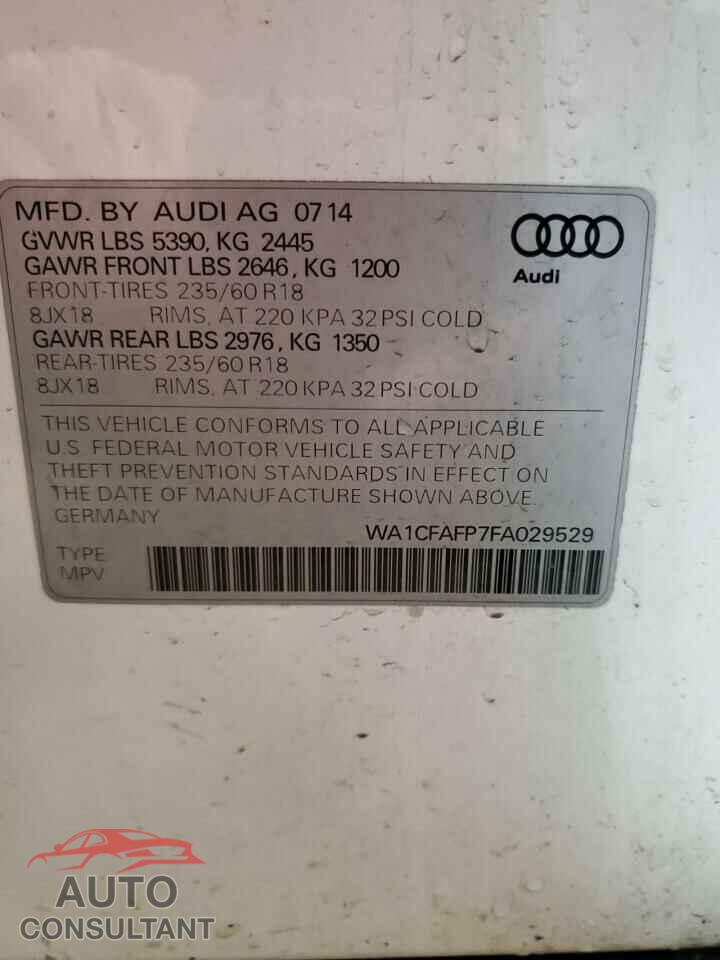AUDI Q5 2015 - WA1CFAFP7FA029529