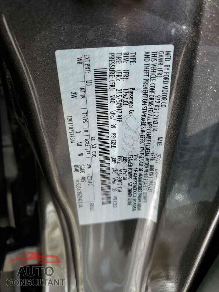 FORD FOCUS 2012 - 1FAHP3M2XCL205958