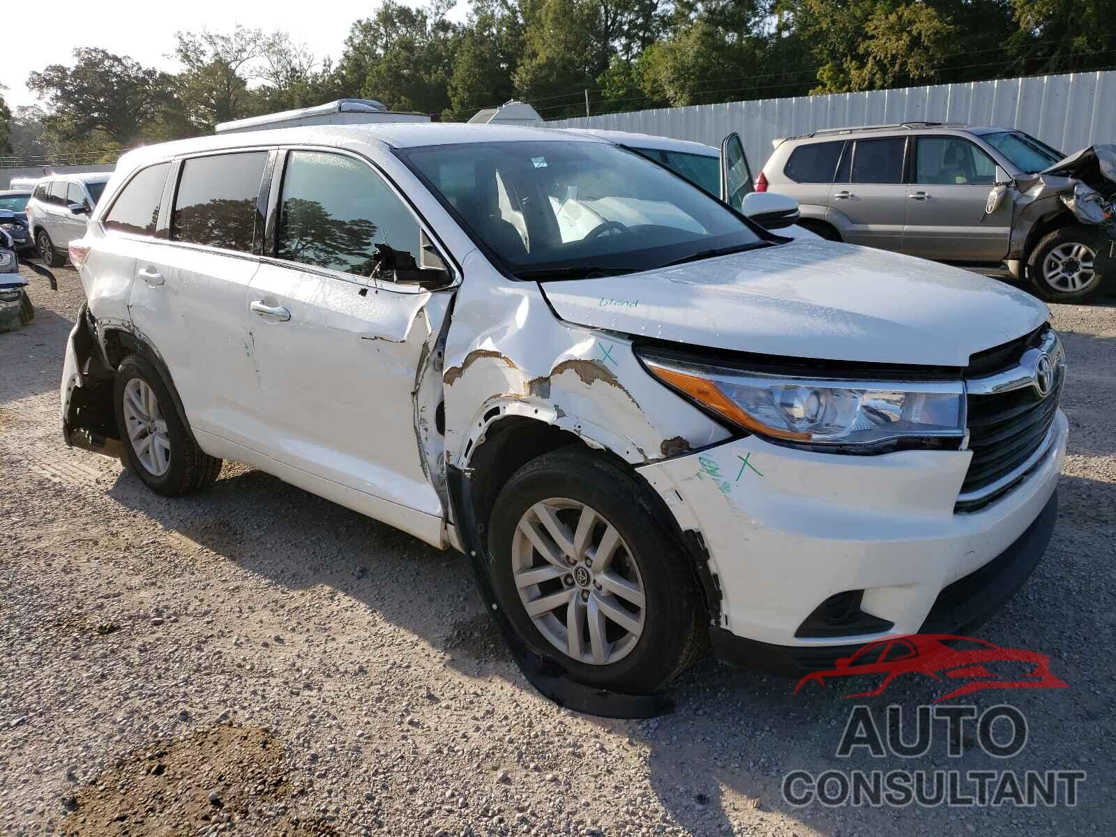 TOYOTA HIGHLANDER 2016 - 5TDZARFH4GS022175
