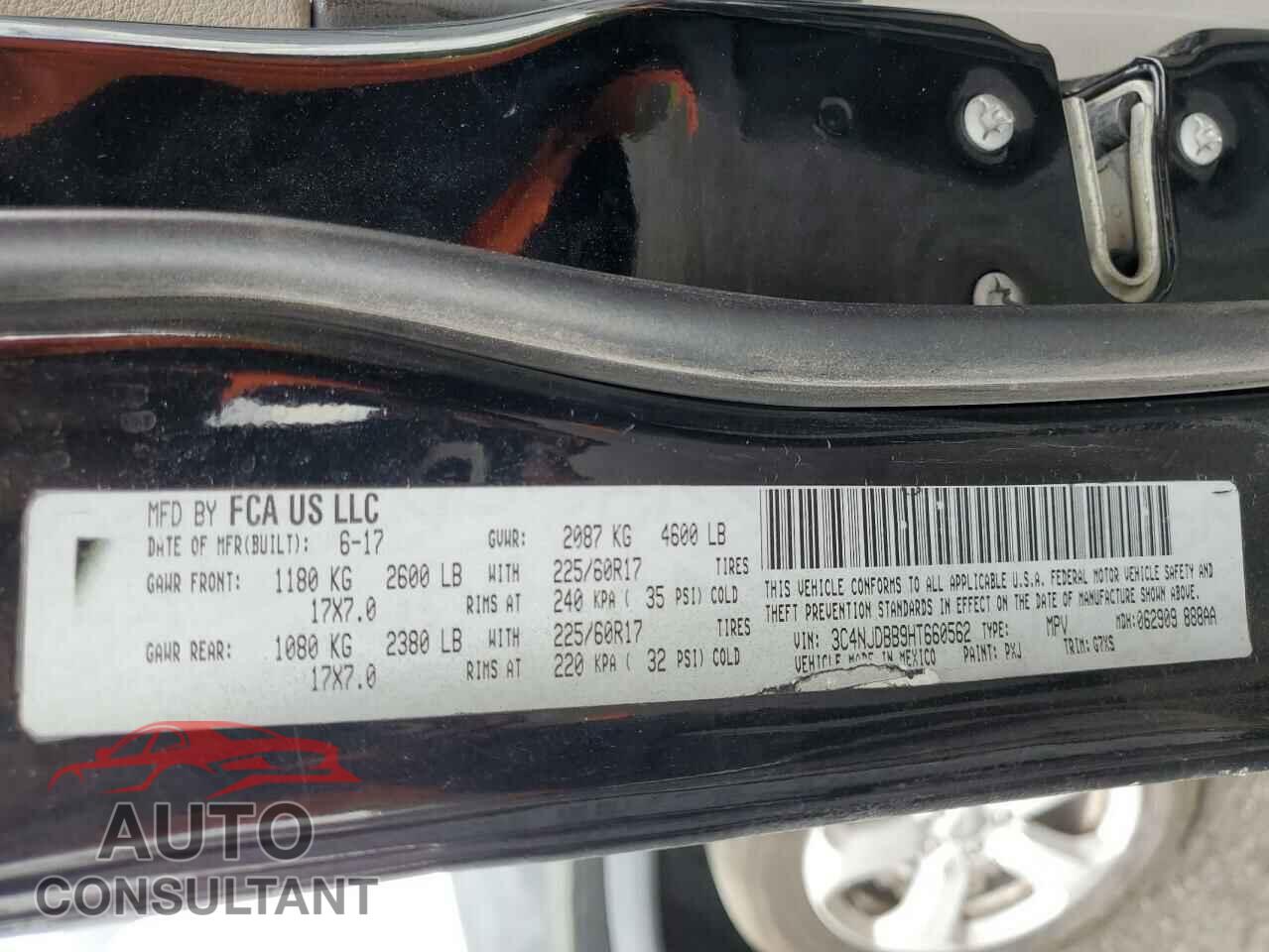 JEEP COMPASS 2017 - 3C4NJDBB9HT660562