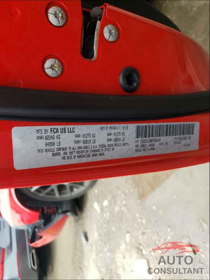 DODGE CHALLENGER 2019 - 2C3CDZJG8KH504249