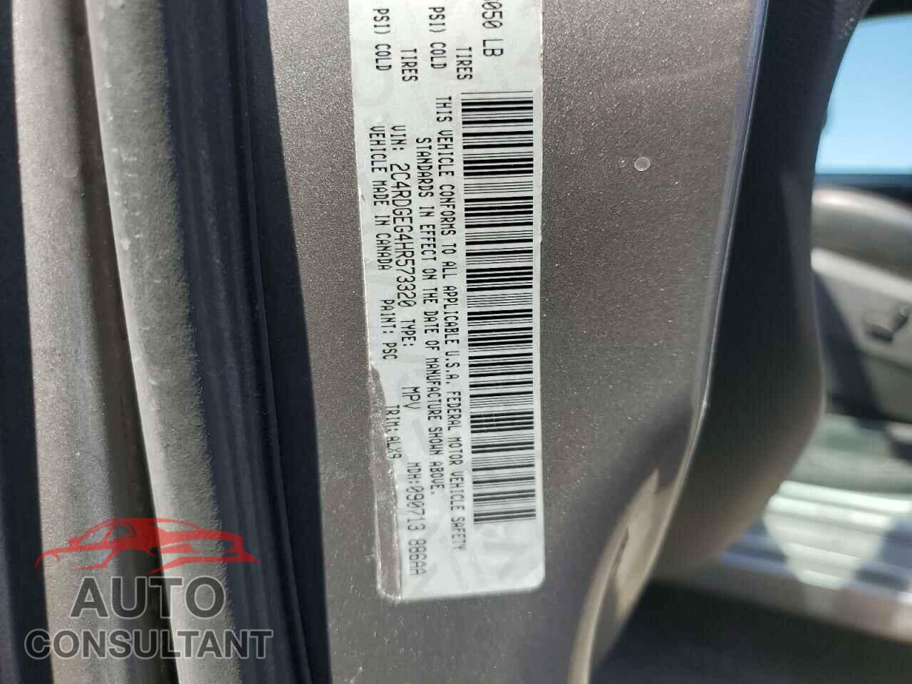 DODGE CARAVAN 2017 - 2C4RDGEG4HR573320