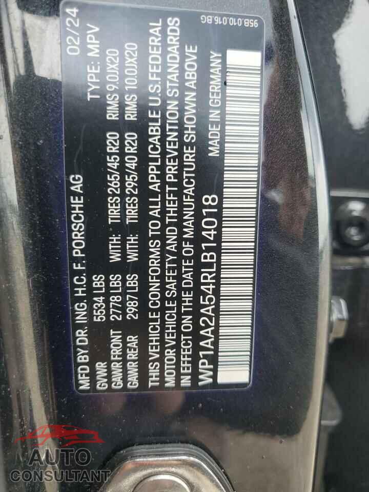 PORSCHE MACAN BASE 2024 - WP1AA2A54RLB14018