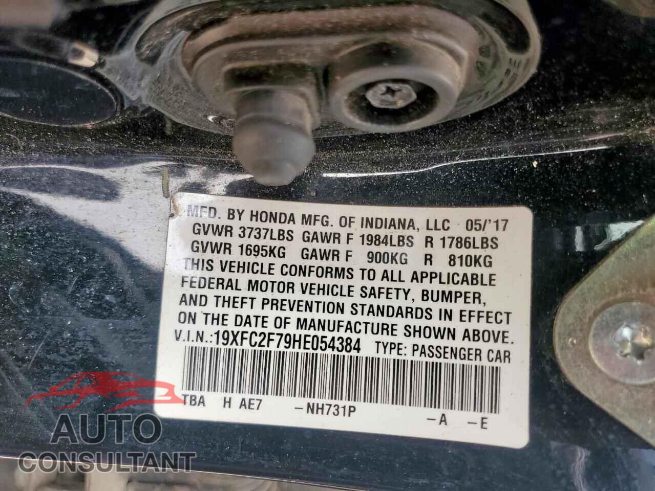 HONDA CIVIC 2017 - 19XFC2F79HE054384