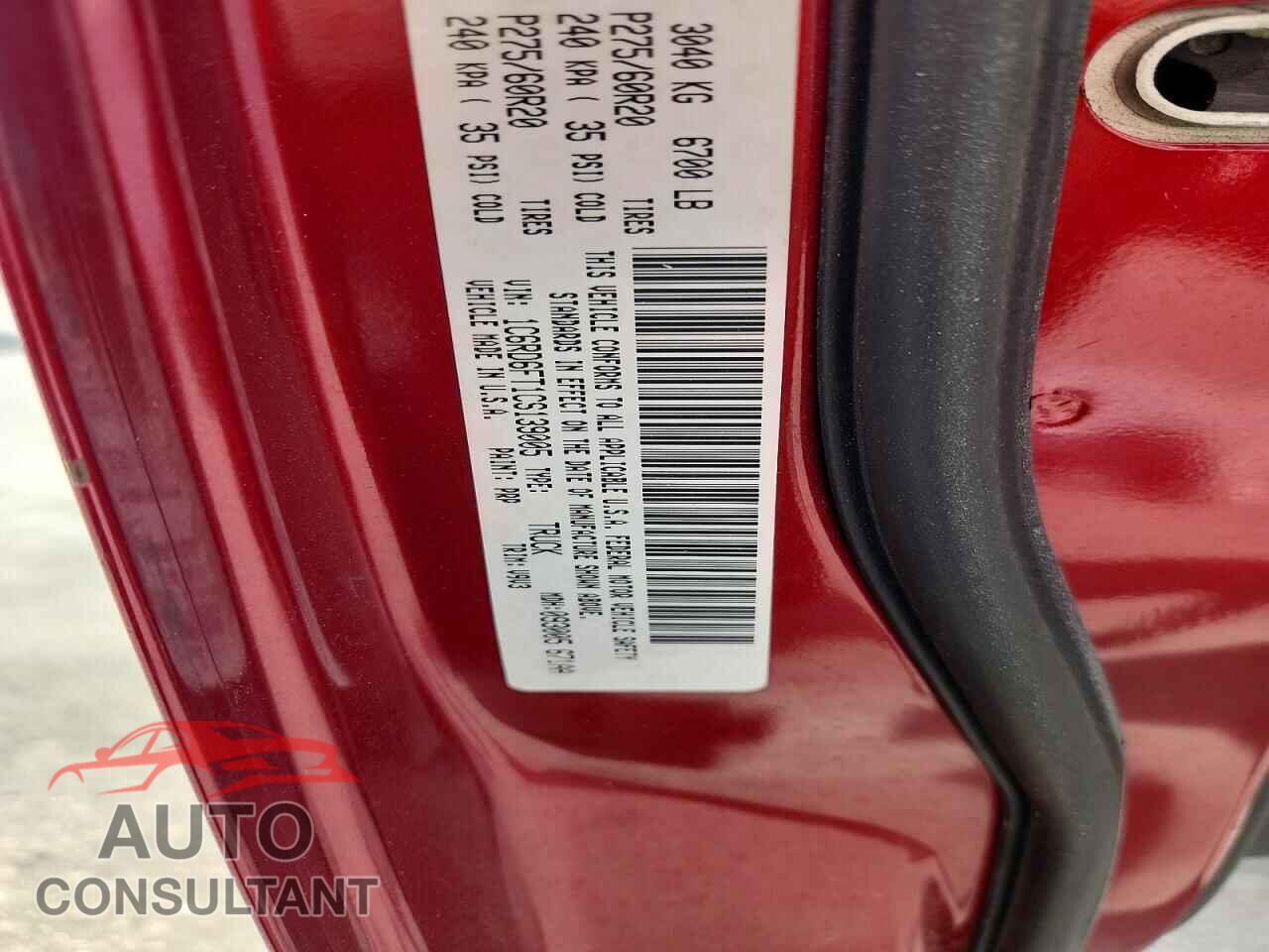 DODGE RAM 1500 2012 - 1C6RD6FT1CS139005
