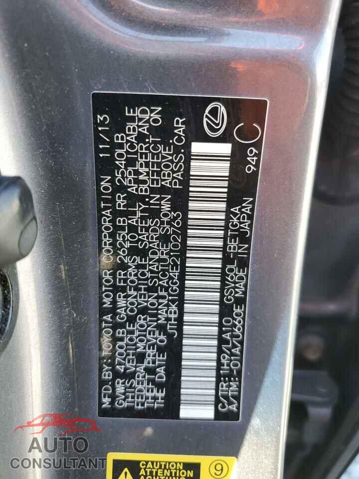 LEXUS ES350 2014 - JTHBK1GG4E2102763
