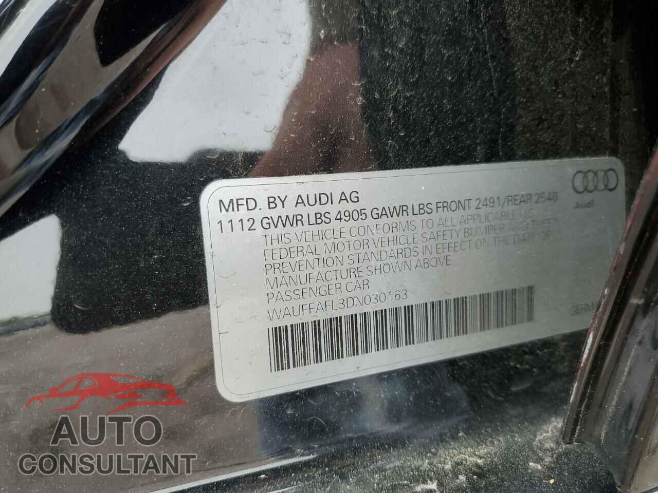 AUDI A4 2013 - WAUFFAFL3DN030163