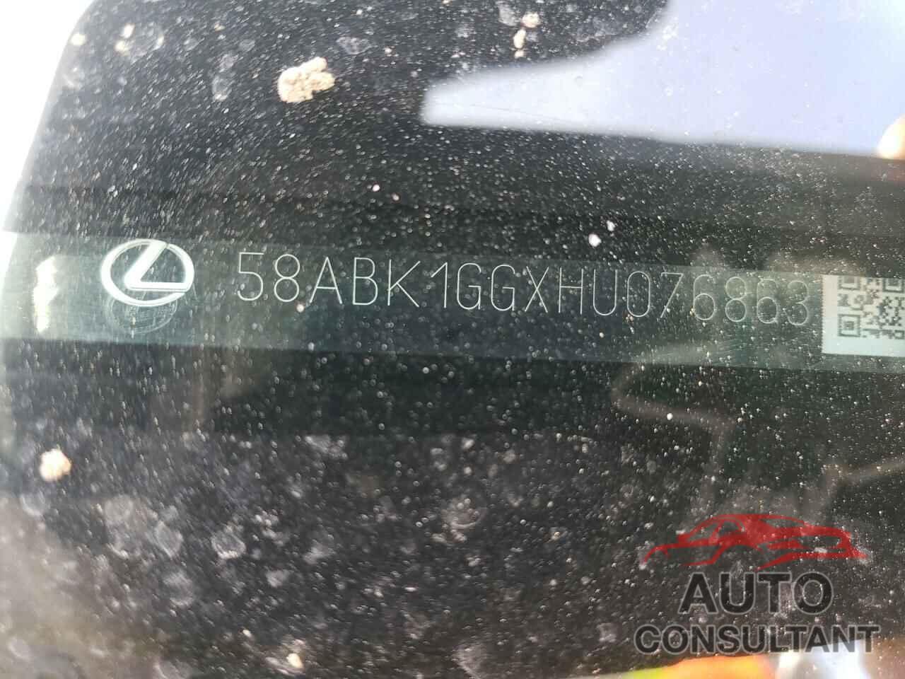 LEXUS ES350 2017 - 58ABK1GGXHU076863
