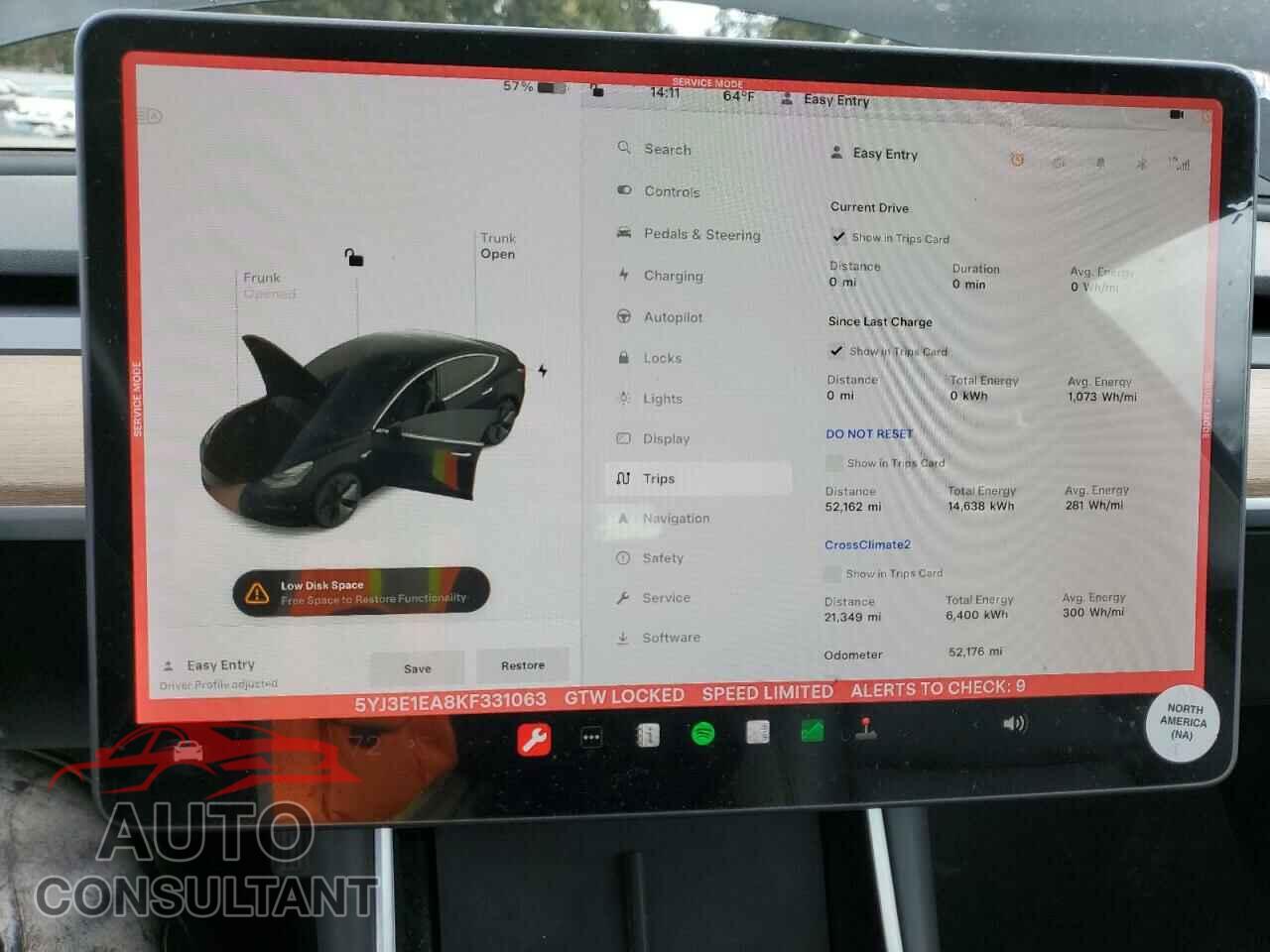 TESLA MODEL 3 2019 - 5YJ3E1EA8KF331063