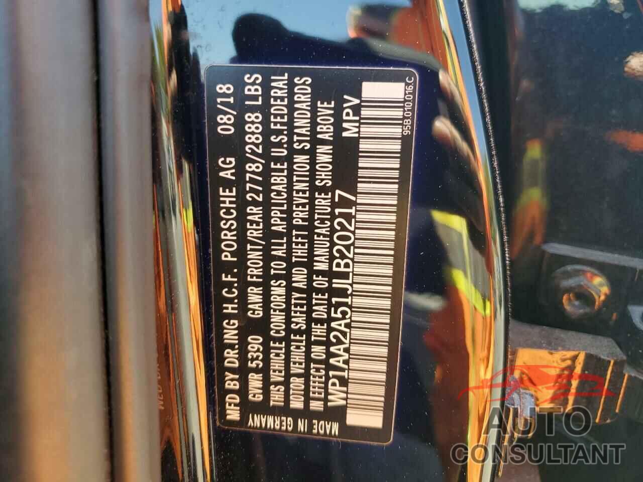 PORSCHE MACAN 2018 - WP1AA2A51JLB20217