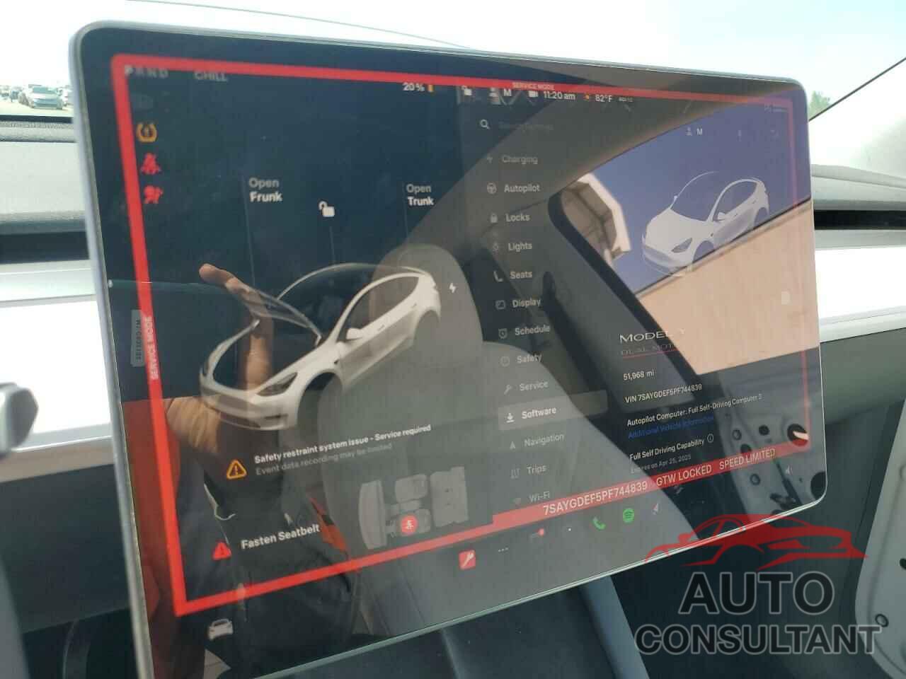 TESLA MODEL Y 2023 - 7SAYGDEF5PF744839