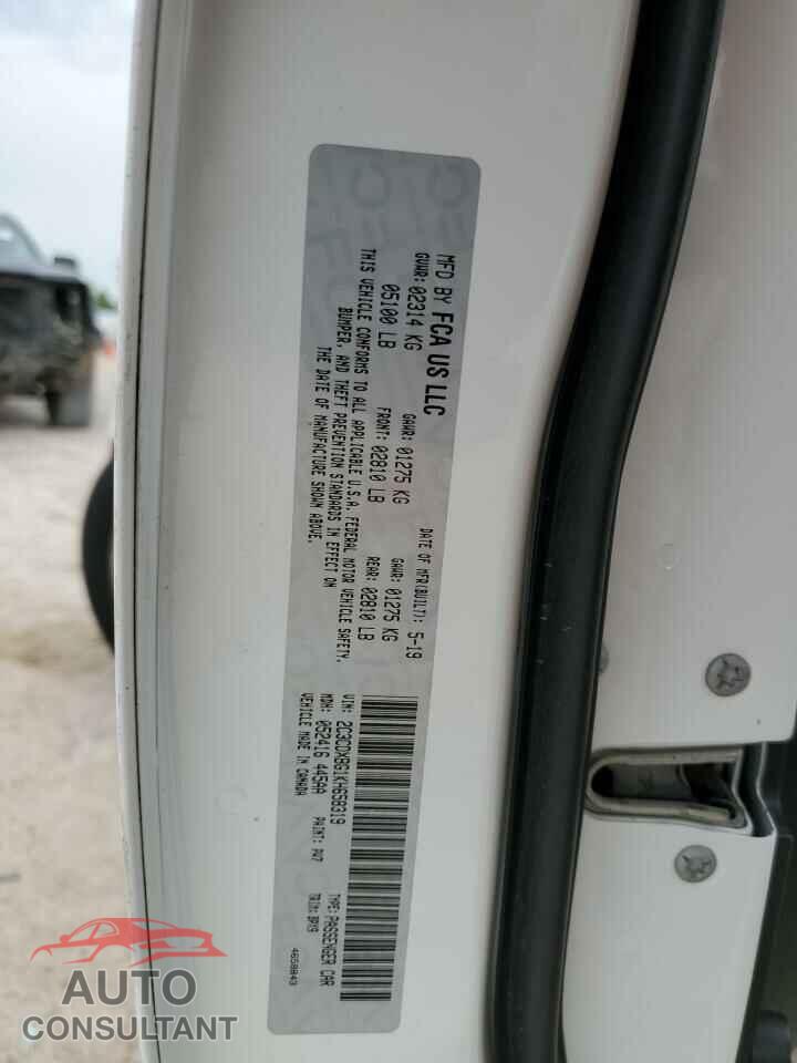 DODGE CHARGER 2019 - 2C3CDXBG1KH658319