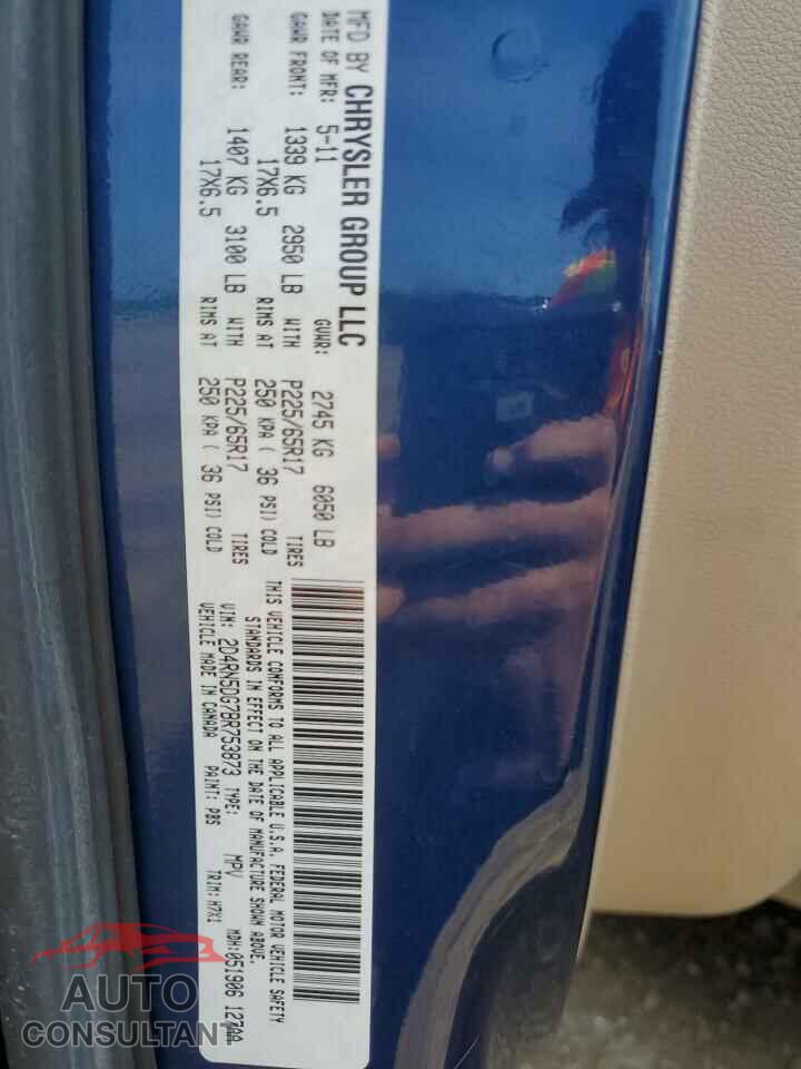 DODGE CARAVAN 2011 - 2D4RN5DG7BR753873