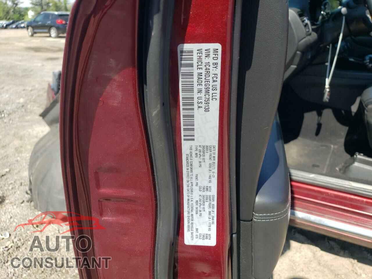 DODGE DURANGO 2021 - 1C4RDJEG9MC759130