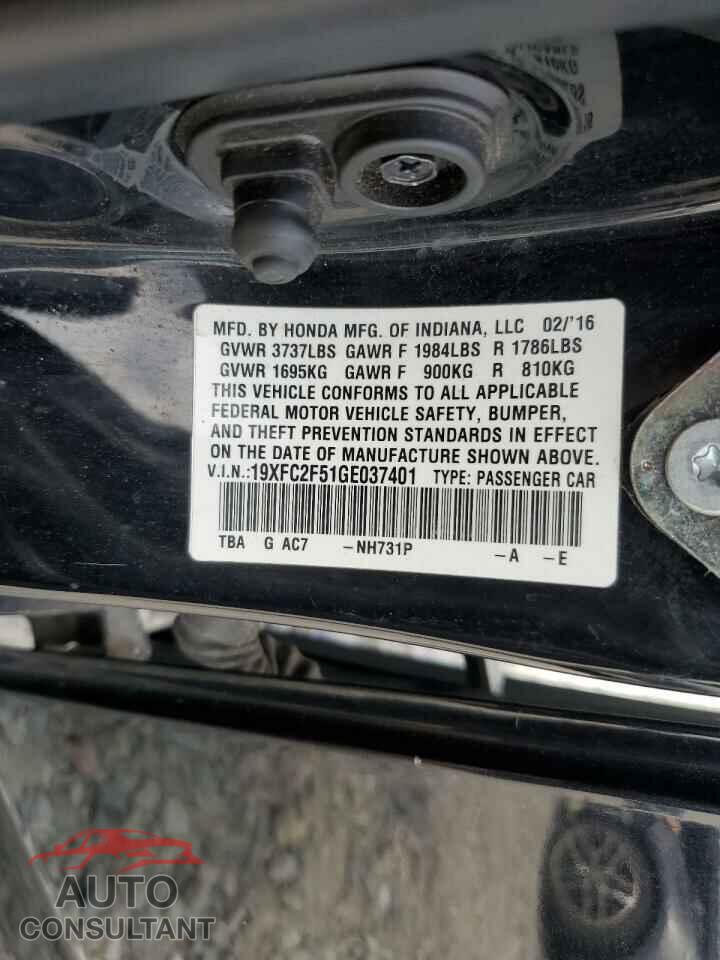 HONDA CIVIC 2016 - 19XFC2F51GE037401