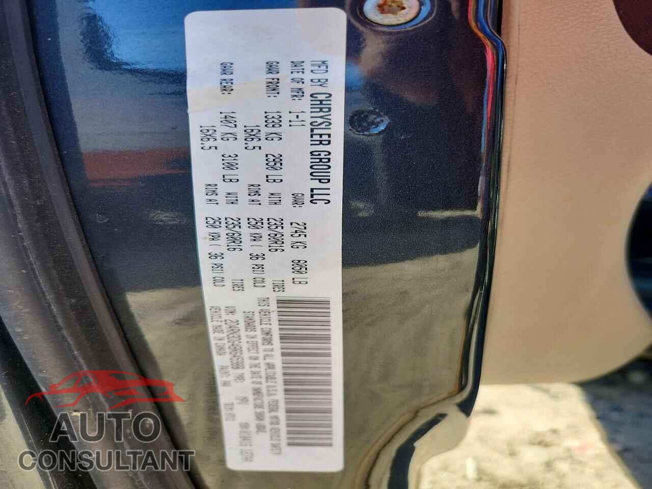 DODGE CARAVAN 2011 - 2D4RN3DG4BR645988