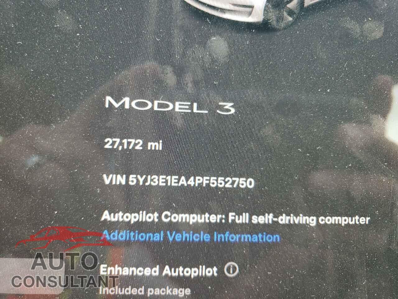 TESLA MODEL 3 2023 - 5YJ3E1EA4PF552750