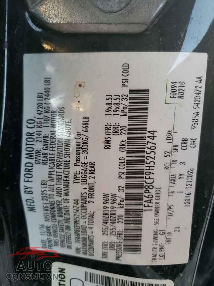 FORD MUSTANG 2017 - 1FA6P8CF9H5256744