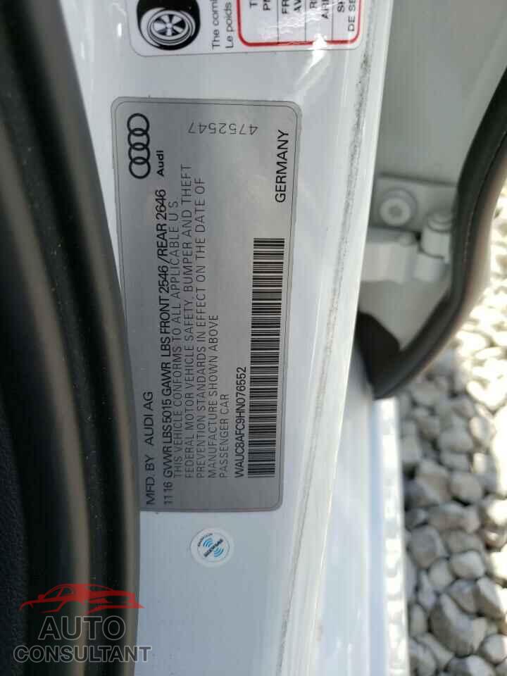 AUDI A6 2017 - WAUC8AFC9HN076552