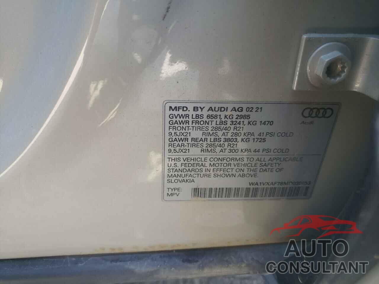 AUDI Q7 2021 - WA1VXAF78MD030853