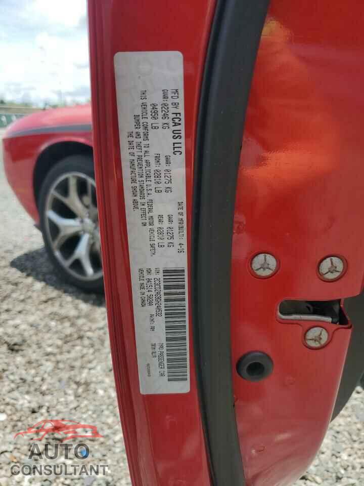 DODGE CHALLENGER 2016 - 2C3CDZAG9GH240532