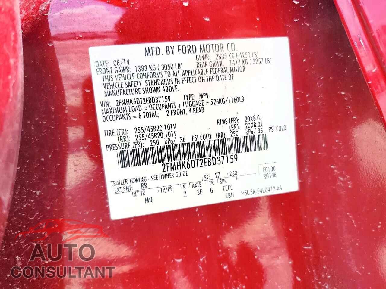 FORD FLEX 2014 - 2FMHK6DT2EBD37159
