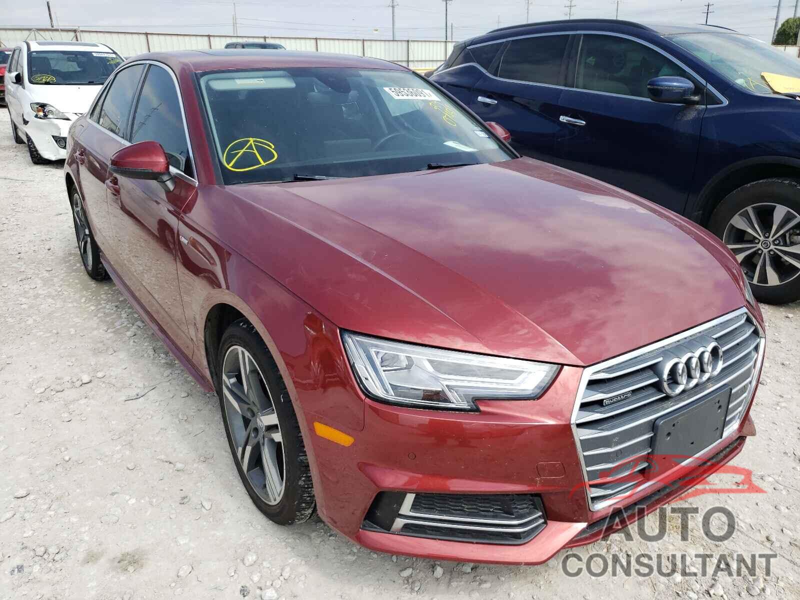 AUDI A4 2018 - WAUENAF48JA074511