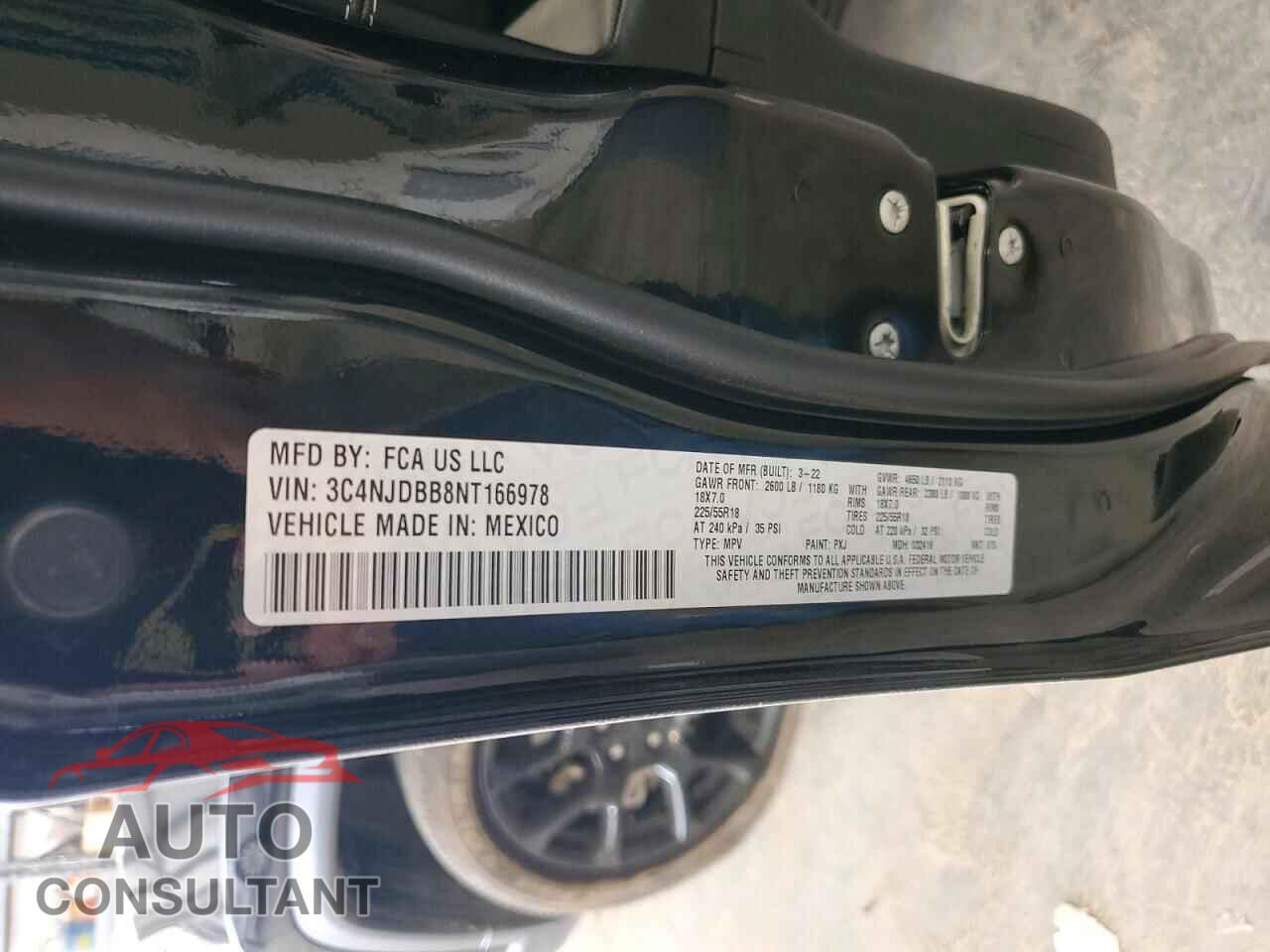 JEEP COMPASS 2022 - 3C4NJDBB8NT166978