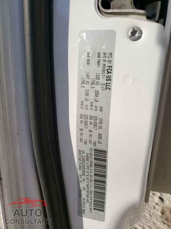 DODGE CARAVAN 2017 - 2C4RDGCG3HR766495