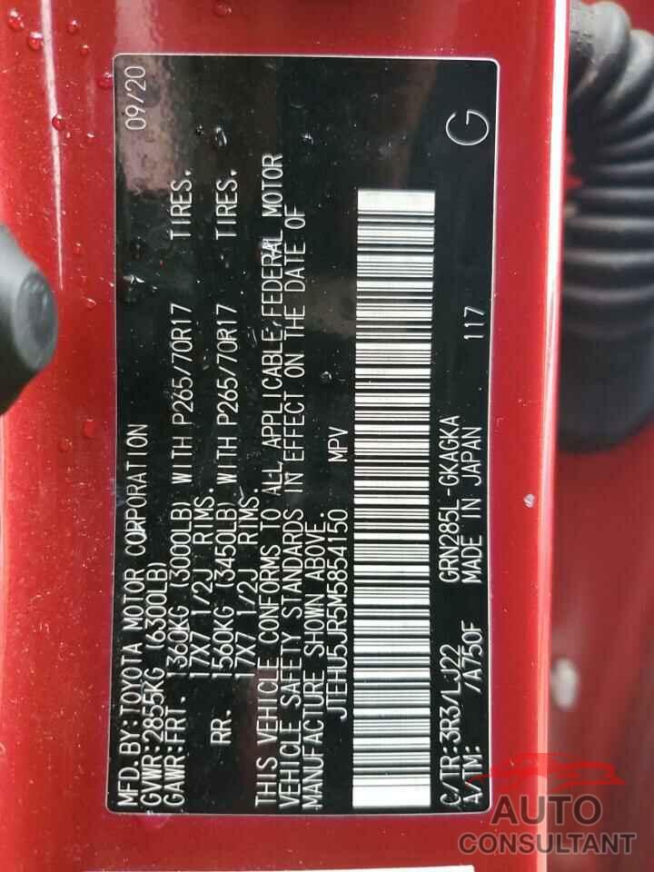 TOYOTA 4RUNNER 2021 - JTEHU5JR5M5854150