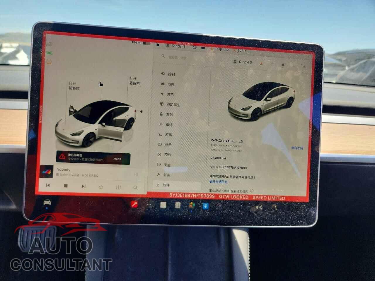 TESLA MODEL 3 2022 - 5YJ3E1EB7NF197899