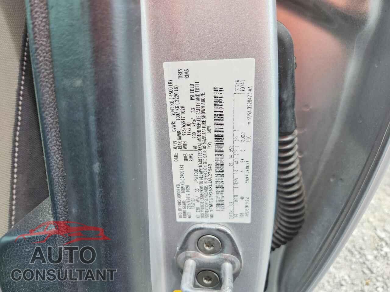 FORD ESCAPE 2020 - 1FMCU9G6XLUA27845