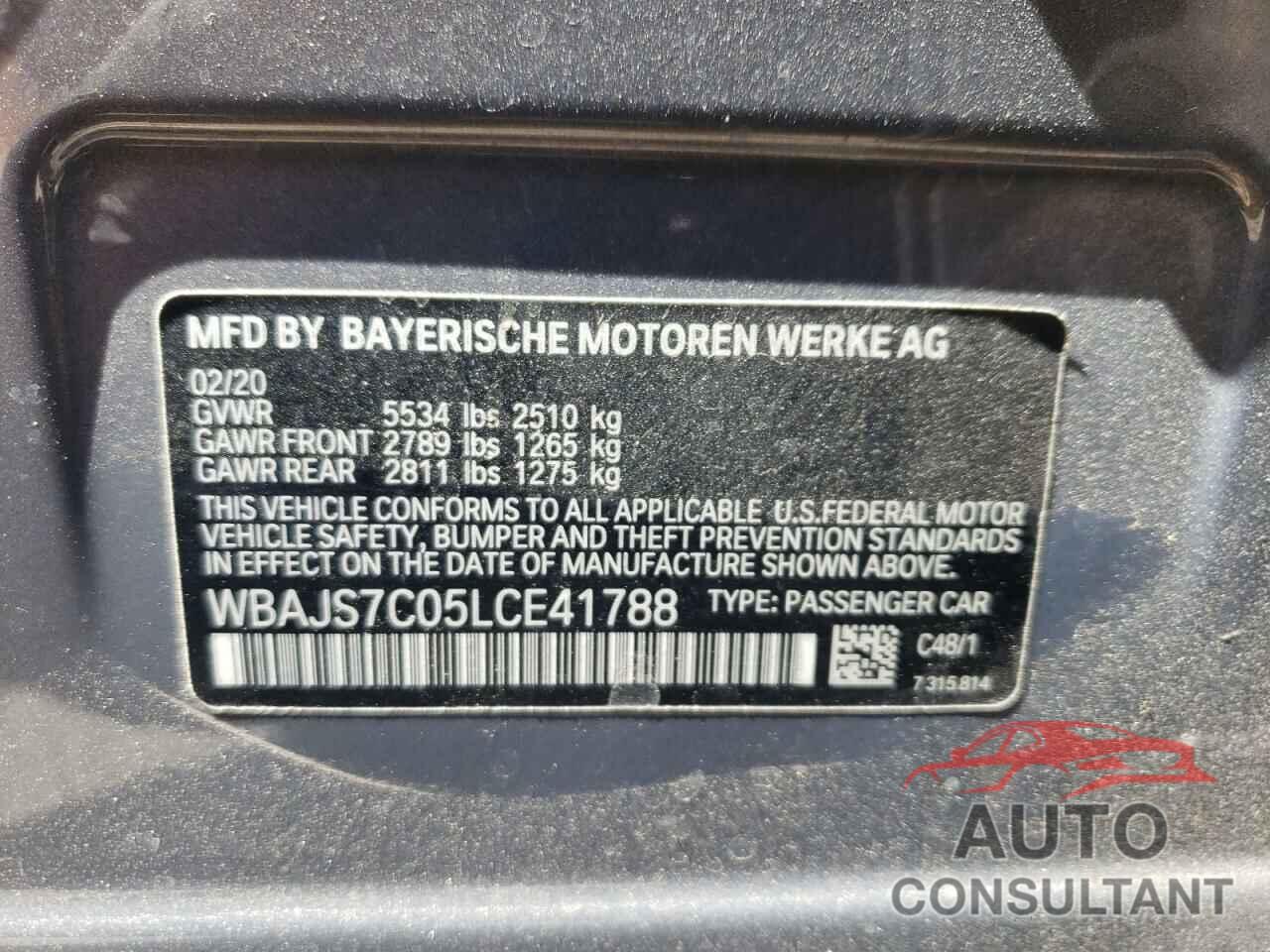 BMW M5 2020 - WBAJS7C05LCE41788
