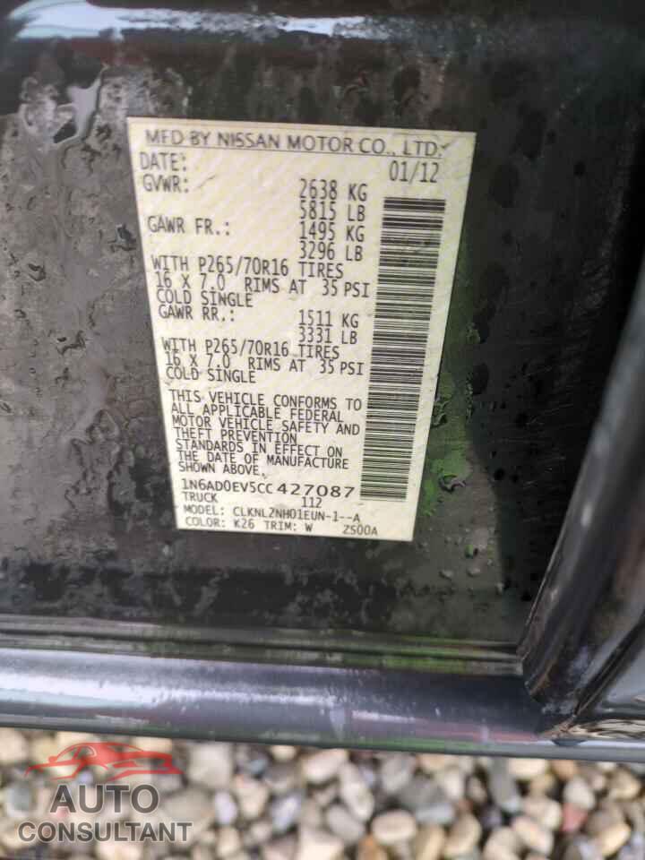 NISSAN FRONTIER 2012 - 1N6AD0EV5CC427087