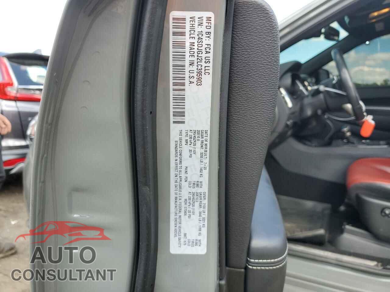 DODGE DURANGO 2020 - 1C4SDJGJ2LC395903