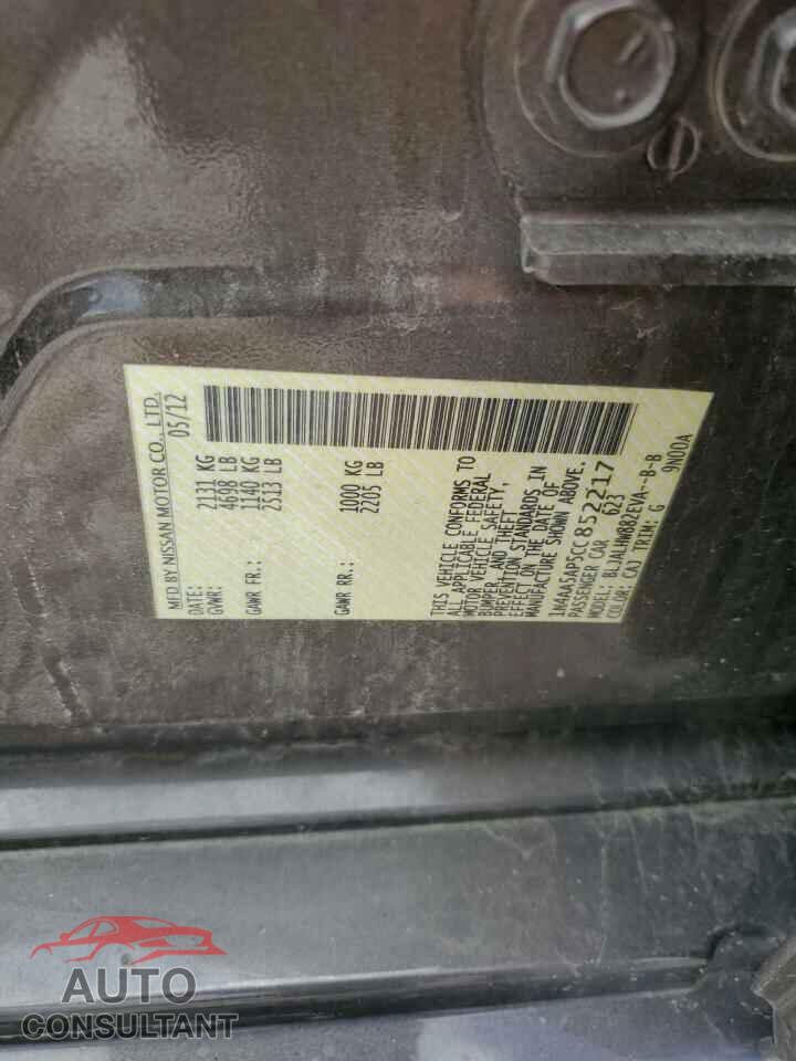 NISSAN MAXIMA 2012 - 1N4AA5AP5CC852217