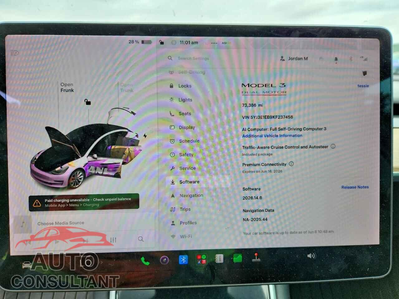 TESLA MODEL 3 2019 - 5YJ3E1EB9KF237458