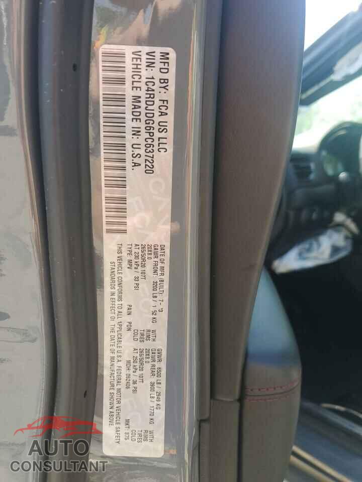 DODGE DURANGO 2023 - 1C4RDJDG6PC637220
