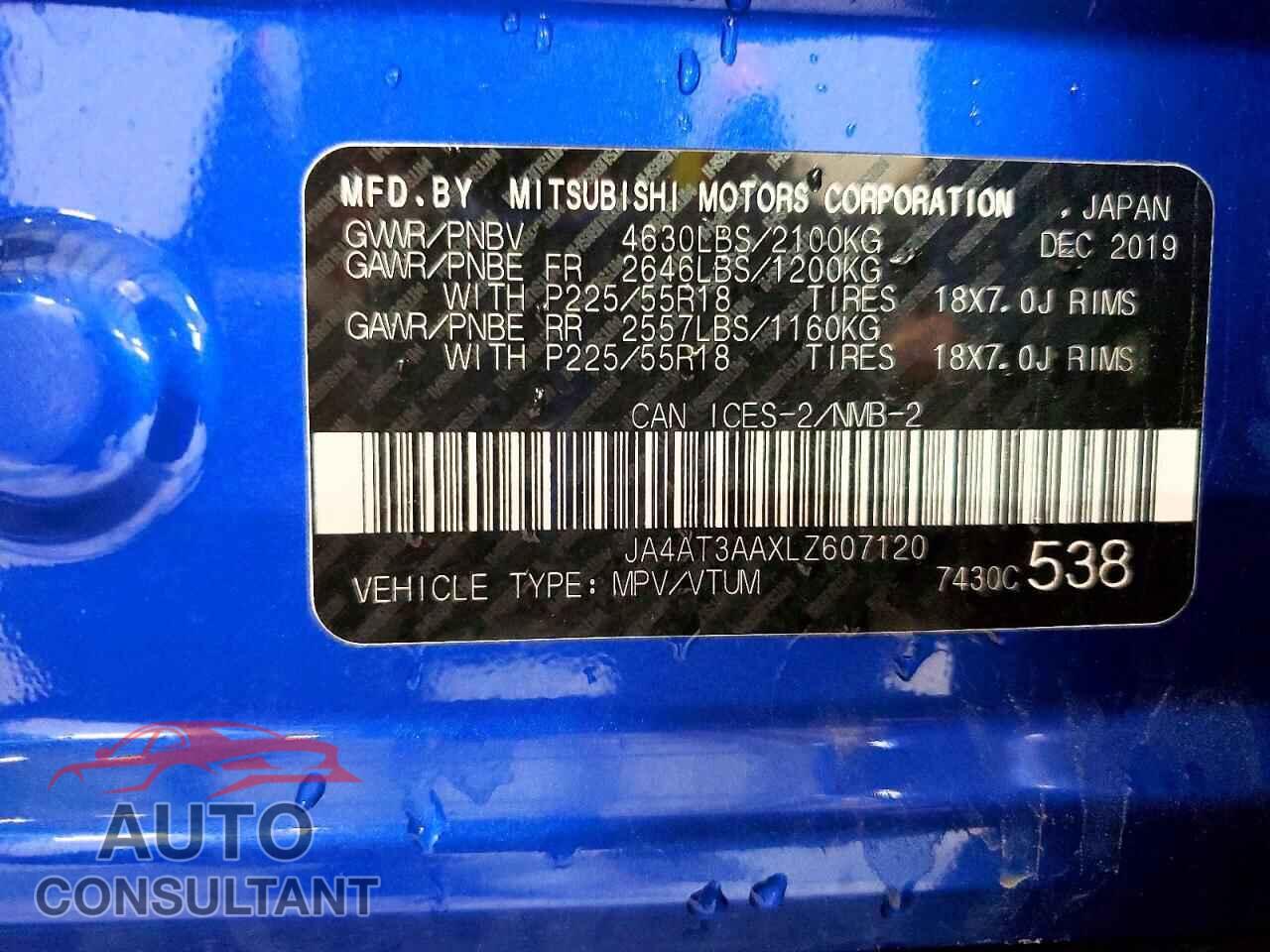 MITSUBISHI ECLIPSE 2020 - JA4AT3AAXLZ607120