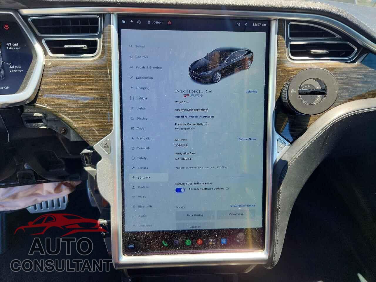 TESLA MODEL S 2013 - 5YJSA1DP2DFP26016