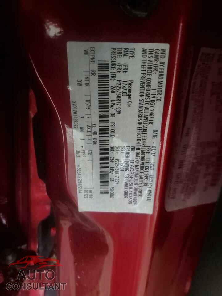FORD CMAX 2017 - 1FADP5FU5HL103600