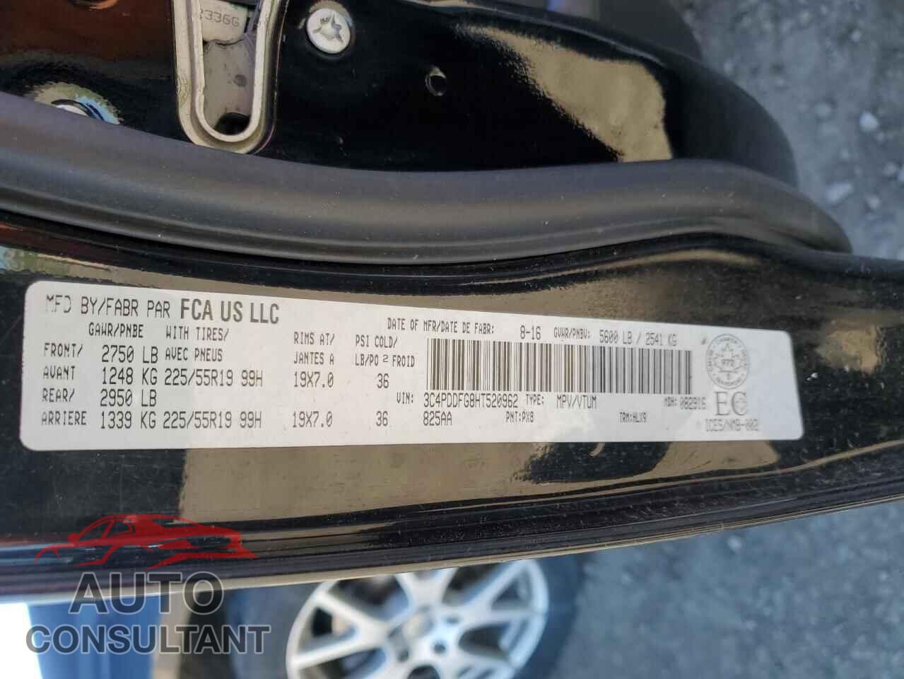 DODGE JOURNEY 2017 - 3C4PDDFG8HT520962