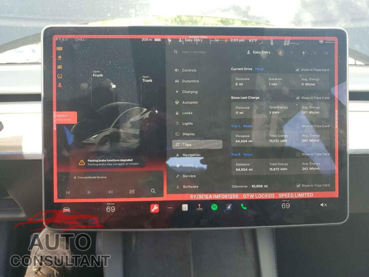 TESLA MODEL 3 2021 - 5YJ3E1EA1MF061256