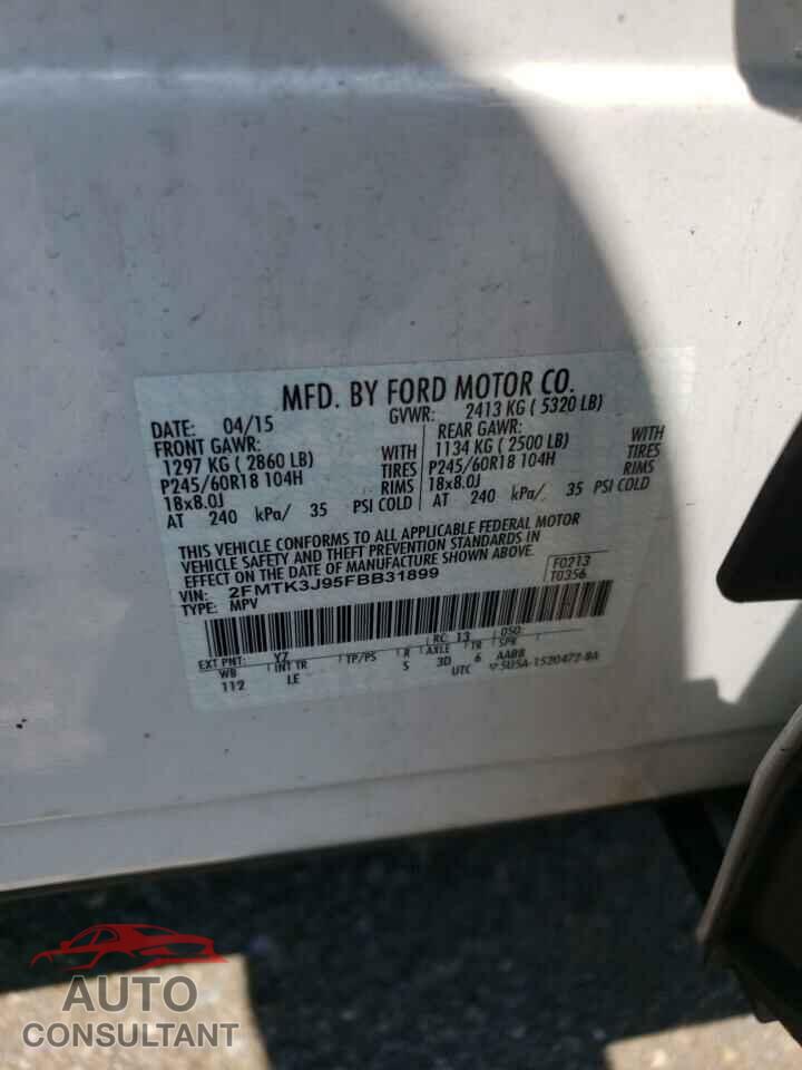 FORD EDGE 2015 - 2FMTK3J95FBB31899