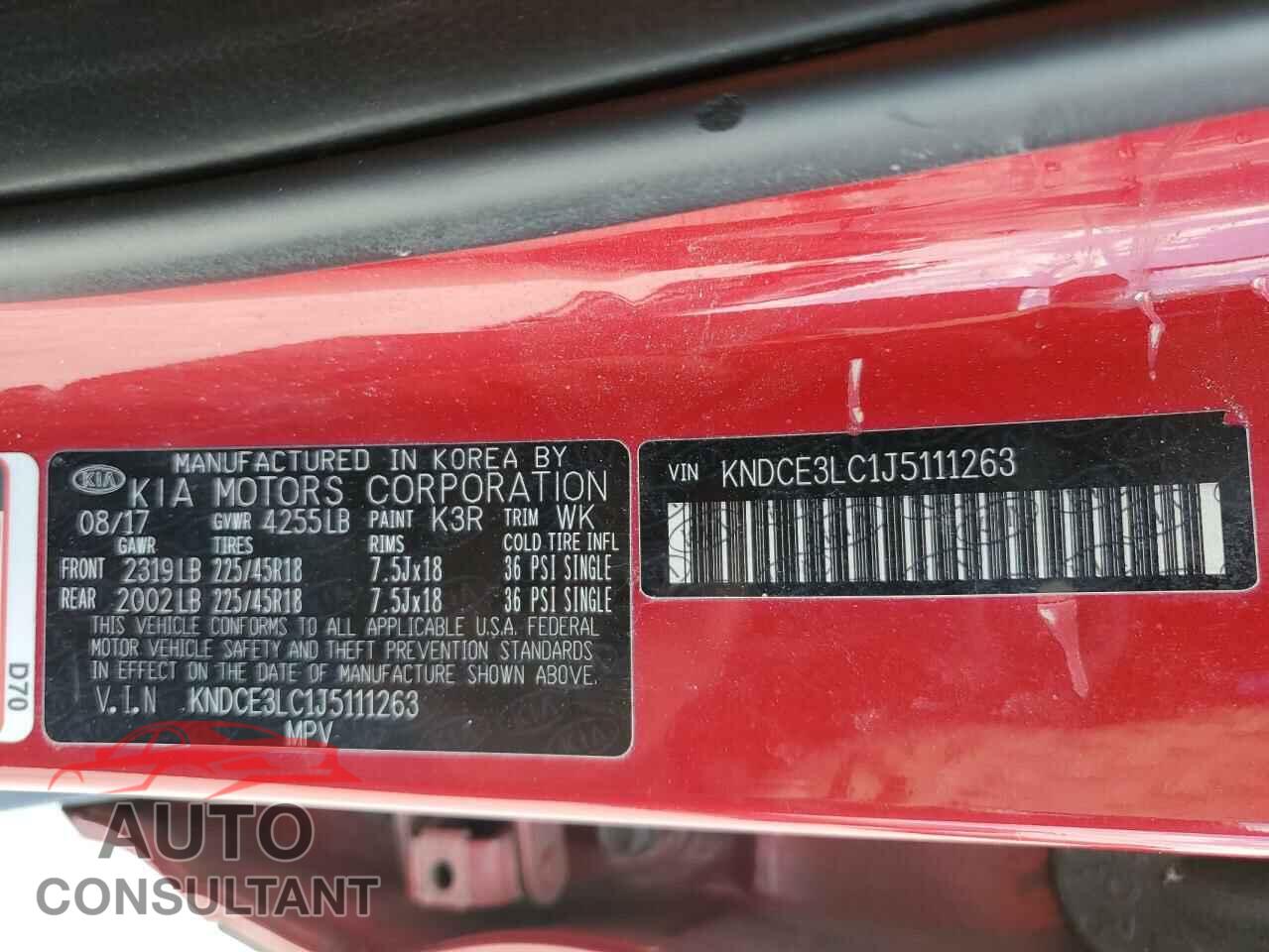 KIA NIRO 2018 - KNDCE3LC1J5111263