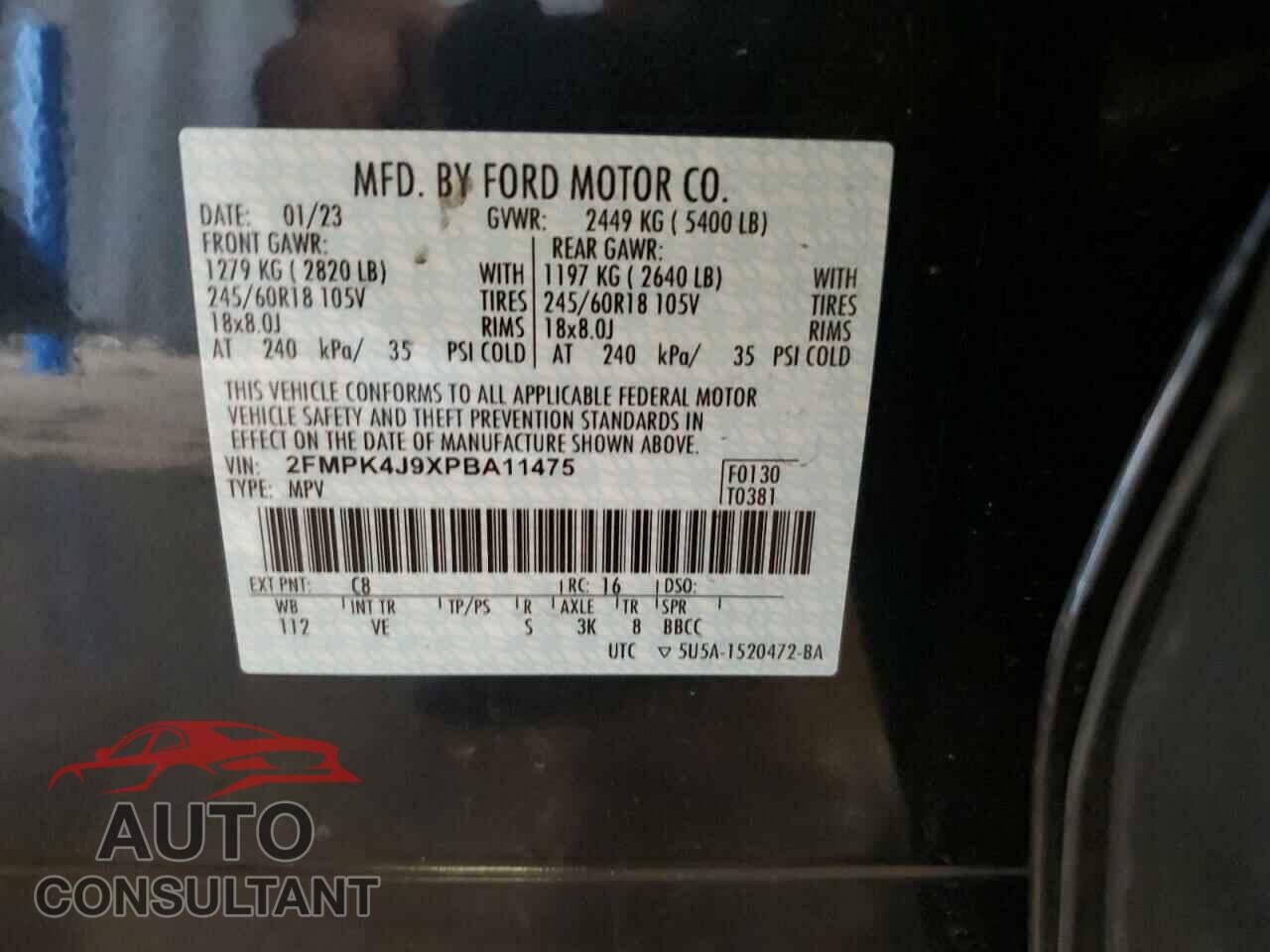 FORD EDGE 2023 - 2FMPK4J9XPBA11475